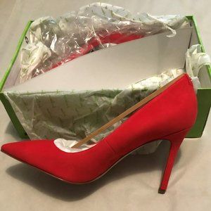 Sam Edelman Pointed Toe  Hazel Suede Pumps in Bright Coral